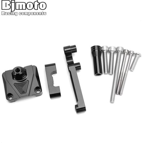BJMOTO CNC Moto Steer Support For KAWASAKI NINJA 250R EX250 2008-2012 Motorcycle Steering Stabilize Damper Bracket Mount kit