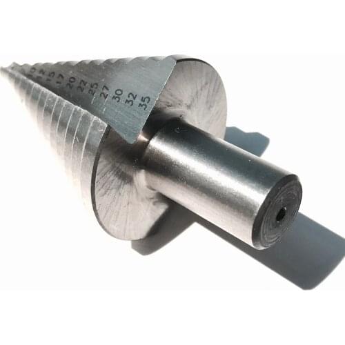 1pc Round shank HSS4241 made 13steps 5-35mm HSS straight step Drill Bit Set core drill bit cone Step Drill Bit Set hole cutter
