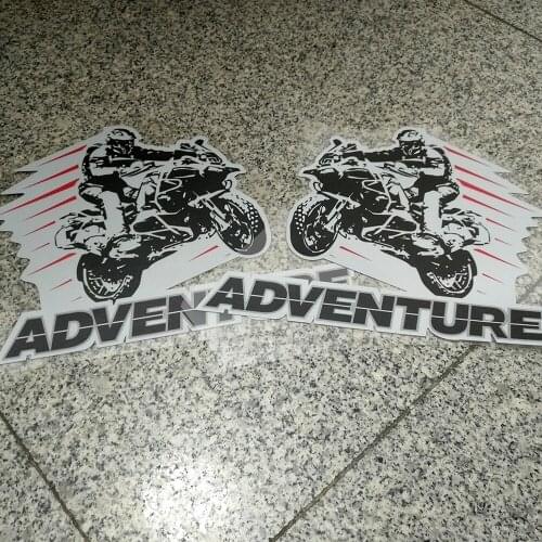 For BMW KTM Benelli Suzuki Yamaha Honda Top Side panniers Luggage Aluminium Box case Motorcycle Stickers ADV Adventure Trunk