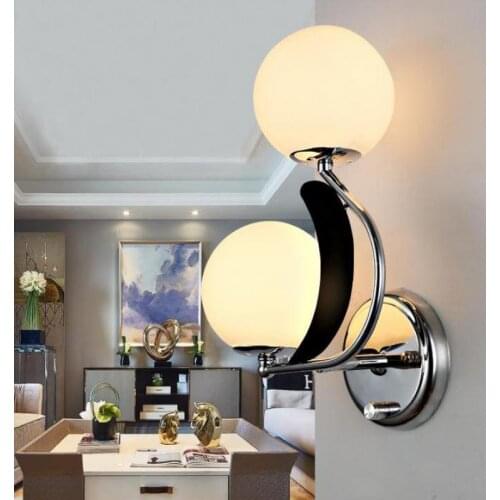 Living Room Decoration Led Wall Lamp Modern Simple E27 Creative Light Bedroom Bedside Background LED Wall Light