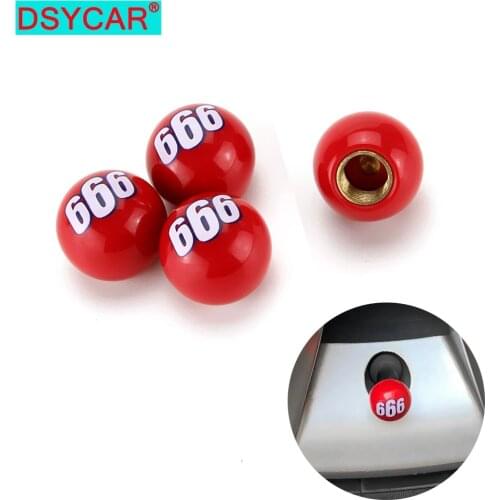 DSYCAR 4Pcs/Set Universal Bike Motorcycle Car 666 Style Auto Car Truck Motocycle Bicycle Tire Wheel Tyre Stem Valve Caps