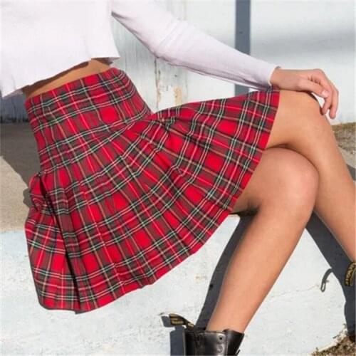 European and American skirt 2020 new womens summer student leisure BM pleated skirt skirt A-line skirt DLbsq378