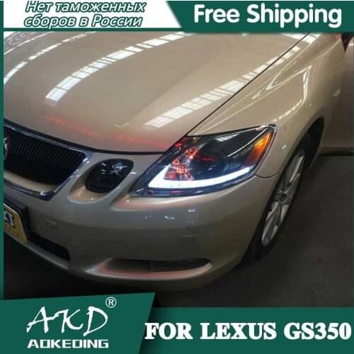 Headlights For Car Lexus GS350 2004-2011 GS300 DRL Day Running Light Head Lamp LED Bi Xenon Bulb Fog Lights Tuning Car Accessory