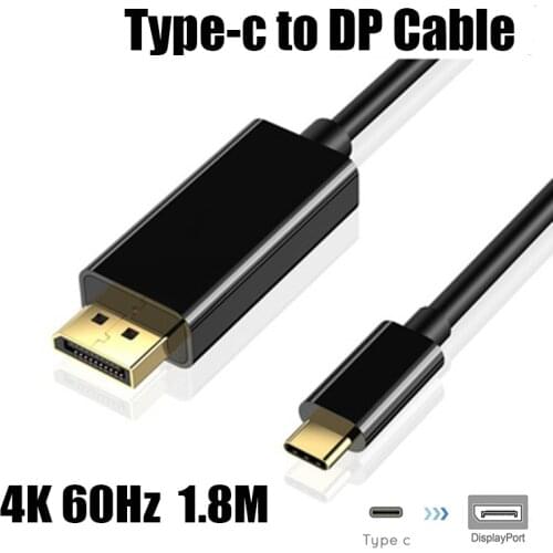 Type-C to DP 4K60HZ HD Cable USB3.1 USB-C Notebook to DisplayPort HD Extend Adapter for PC Display Laptop Projector