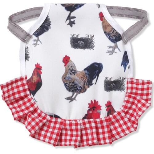 Creative Hen Chicken Saddle Apron, Funny Cock Chick Plaid Pattern Pet Feather Protector Back Wing Fixator Pet Supplies