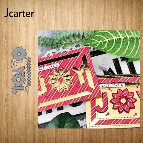 Metal Cutting Dies Joy Flower Letter Craft Stencil Scrapbooking Handmade Tools Make Album Paper Model Punch Blade Decor Template