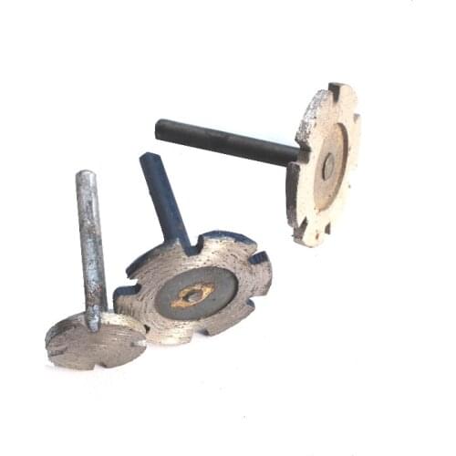 New 3pcs 46# T type Cylindrical Diamond Cutting Disc for Stone Carving Grinding 6mm Shank