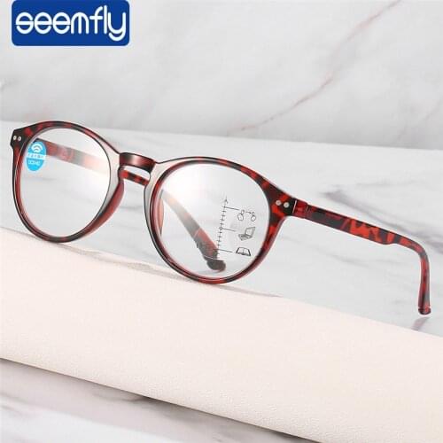 Seemfly +1.0 1.5 2.0 2.5 3.0 3.5 4.0 Progressive multi-focus HD automatic reading glasses Female Male Anti Blue Light Presbyopic