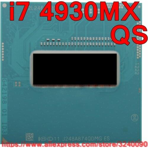 Original lntel Core i7 4930mx QS QDMG CPU (8M Cache/3.0GHz-3.9GHz/Quad-Core) i7-4930mx Laptop processor free shipping