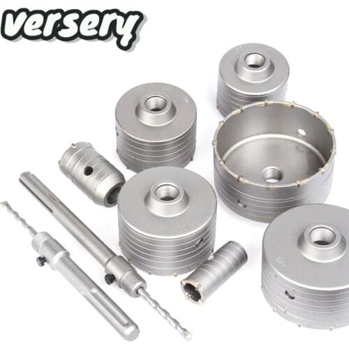 SDS MAX Thread 30-160mm Concrete Hole Saw Electric Hollow Alloy Core Drill Bit Shank 160-450mm Cement Stone Wall Air Conditioner