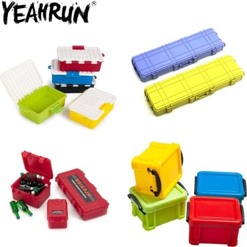YEAHRUN Plastic Simulated Mini Storage Box Decoration Accessories for Traxxas TRX-4 Axial SCX10 Tamiya 1/10 1/12 RC Crawler Car