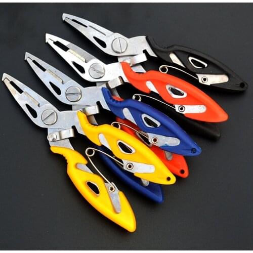 Stainless Steel Fishing Pliers 1 Piece Mini Split Ring Pliers Scissor Fishing Line Cutter Hook Remover Fishing Gripper Tools