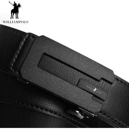 WILLIAMPOLO designer belt top quality genuine luxury leather belt metal automatic buckle mens belt 18210p