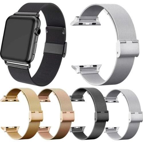 Essidi Mesh Bands For Apple Watch Series 6 SE 5 4 3 2 1 Stainless Steel Bracelet Strap Correa For Iwatch 38 42 40 44mm Wristband