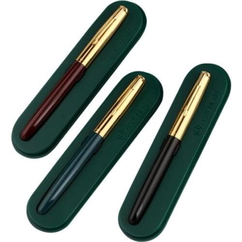 HERO 616 Authentic Vintage Fountain Pen 616-2 Golden Clip Cap Professional Ink Pen Iridium Fine Nib 0.5mm For School Student