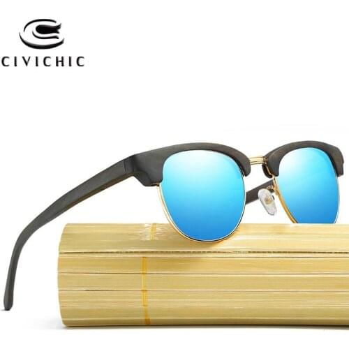 Chic Bamboo Sunglasses Women Polarized Glasses Men Mirror Coating Driving Eyeglass Wood Gafas De Sol Hombre Hipster Oculos KD040