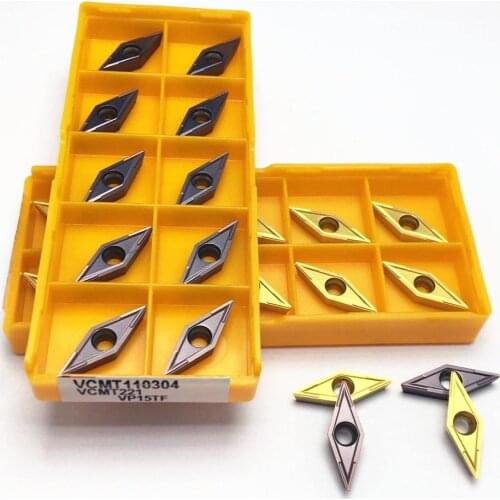 Lathe tool VCMT110304 UE6020 VP15TF US735 hard alloy blade steel processing VCMT 110304 internal turning blade