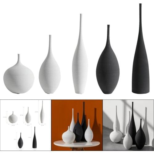 Decorative Vase, Ceramic Nordic Simple Flower Branches Vase for Tabletop Decor, Floral Zen Natural Flower Vase Decoration