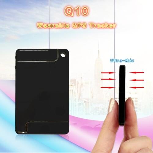 High Accuracy Mini size Ultra-thin GPS Tracker Q10 GPS+WFi+Beidou+LBS Positioning Geo-fence Route track query Remote monitoring