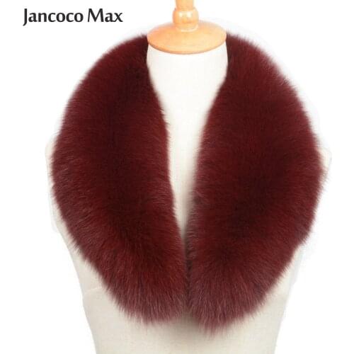 Real Fur Collar Fox Scarf Women & Men Raccoon Trim Spring Winter Warm For Jacket Coat Shawls Lining 75cm S7102
