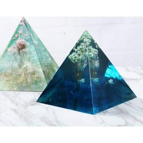 1PCS transparent pyramid silicone mold resin decoration craft jewelry making mold epoxy resin mold