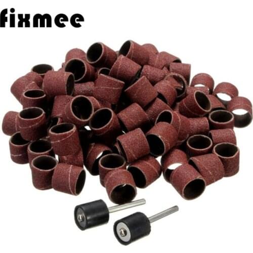 100x sanding sleeves 1/2 sanding paper grinding wheel sanding dremel rotary tool sandpaper abrasive polishing for woodworking
