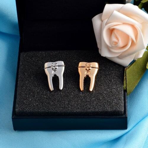 2019 Dentist Jewelery Tooth enamel Brooch Pins Gold Silver Doctors Nurse Physicians Science Medical Student Graduation gift