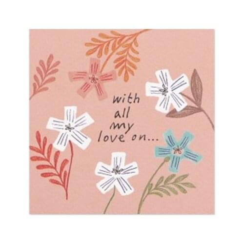 270pcs Floral Pink Gift Sticker DIY Wedding Party Decoration Paper Sticker With all my Love on Bakery Sealing Labels