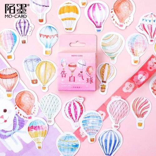 46 Pcs/Lot Colorful hot air balloon paper sticker decoration stickers DIY for craft diary scrapbooking planner label sticker