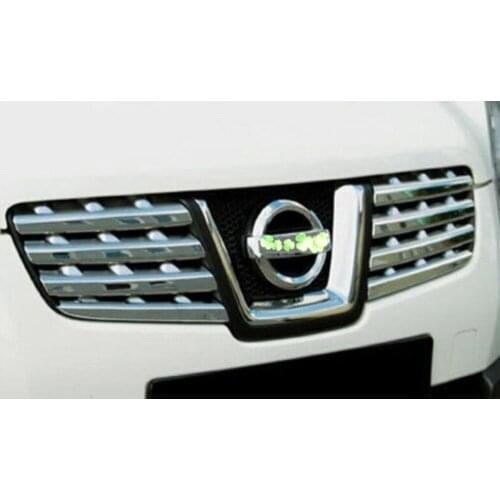 ABS chrome Griglia Anteriore Trim anteriore Della Copertura del centro Grill Trim 8 PCs fit for Nissan Qashqai Dualis2007-2013