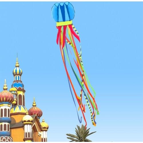 Free shipping high quality new 8m large jellyfish kites flying octopus kite reel ripstop nylon kevlar paragliding outdoor adulti