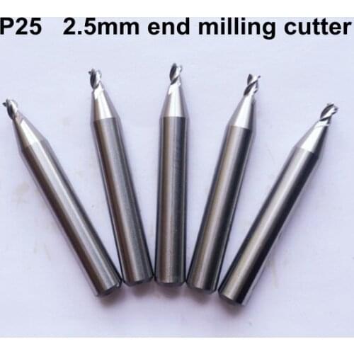 One piece P25 end milling cutter 2.5MM HSS drills for AN-SAN Panther dimple & laser key cutting machines TR2050 model