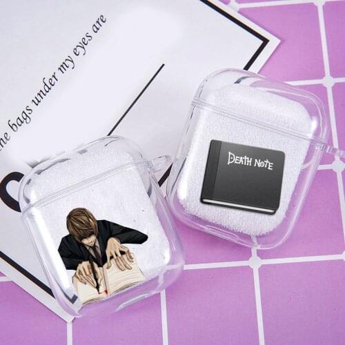 Fashion Death Note Earphone Case For Apple AirPods 2 1 Gen Clear Soft Protective Headphone Cover Accessories