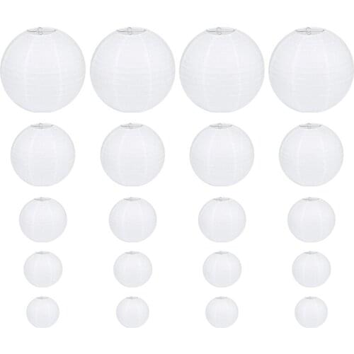 10 Pcs/Set White Round Paper Lanterns Lamp DIY Wedding Engagement Chinese Paper Lantern Wedding Party Decoration