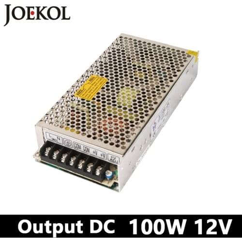 Switching power supply 100W 12v 8A,Single Output ac-dc voltage converter for Led Strip,AC110V/220V Transformer to DC 12V