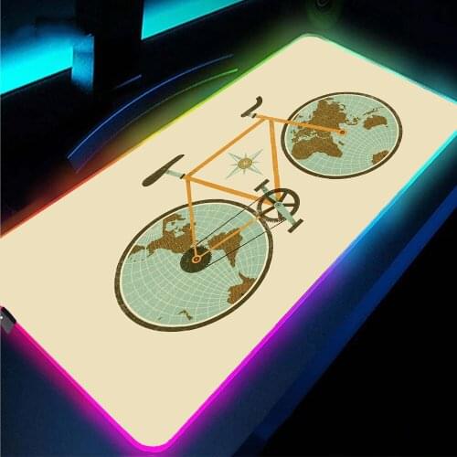 Personality Bicycle Carpet Mouse Pad Yellow Rubber Game Table Pad Mouse Notebook Computer Game Accessories Mini Pc Mousepad Xxl