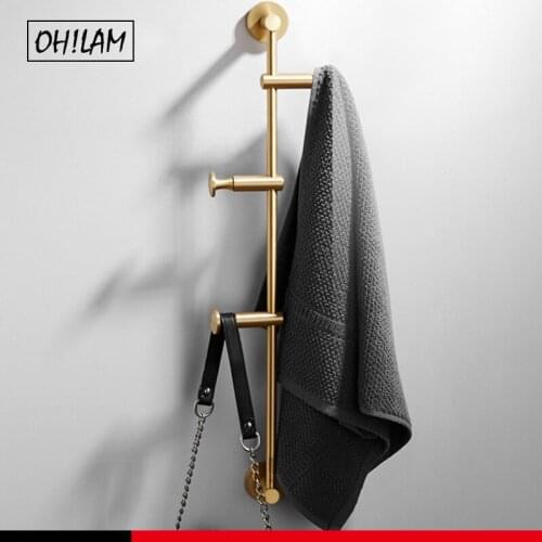 Luxury Gold Robe Hook Bathroom Hangings Hooks Brass Home bathroom Towel Rack Entryway Coat Hat Bag Hook Decoration Accessories