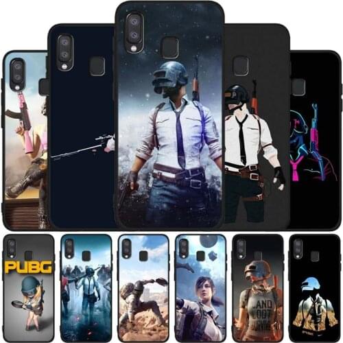 PUBG Soft Case For Samsung A10 A30 A40 A50 A70 M10 M20 M30S M40 A01 A21 A31 A51 A71 A20E black Case