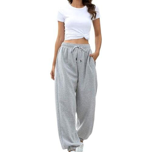 2021 New Fashion Women Hip Hop Street High Waist Baggy Sweatpants Running Jogging Sport Casual Joggers Pants Trousers Streetwear