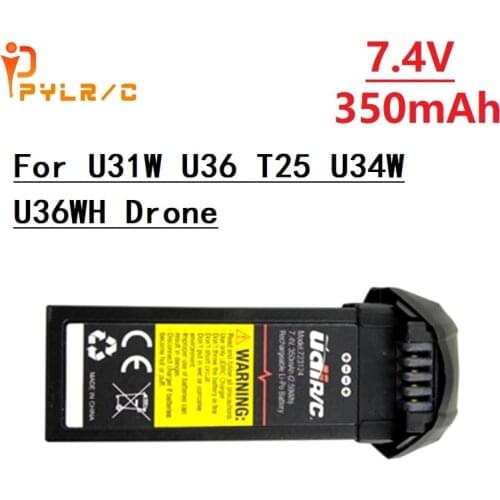 Original U31W U36 T25 U34W U36WH Battery 7.4V 350mAh For RC Quadcopter Helicopter Drone U36 Lipo Battery Spare Parts Accessories