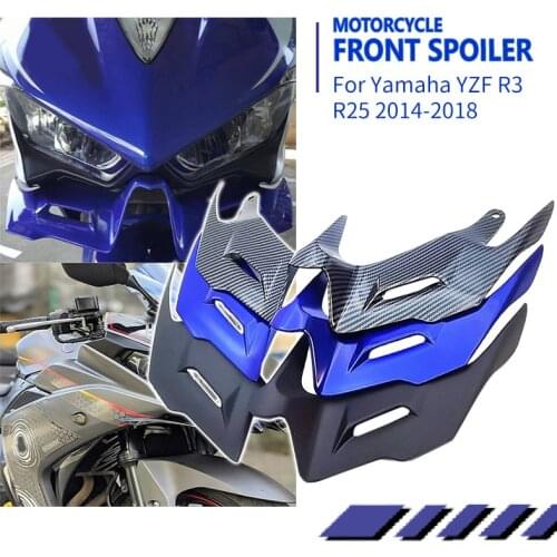 Motorcycle Front Aerodynamic Fins Windshield Fairing Wing For Yamaha YZF R3 R25 2014-2021