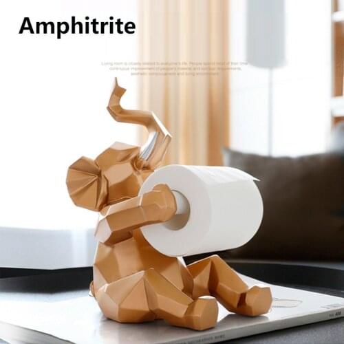 Fabric Support Roll Animal Art Sculpture Creative Resin Decoration For Home Room Tissue Paper Box Napkin Holder Napkin Holder