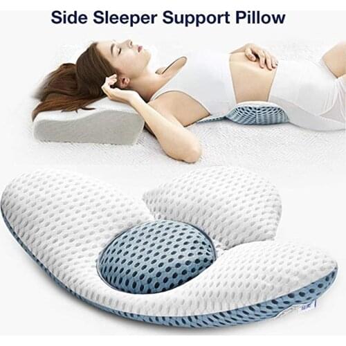 Buckwheat Sleep Pillow Bed Backrest Pillow Pregnant Women Pillow Waist Lumbar Support Prevent Lumbar Muscle Strain Reduce