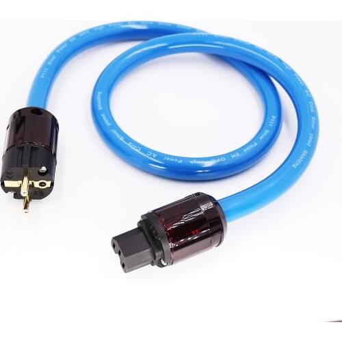 D511 Silver Plated AC Power Cable With P-079E EU Power Plug C-079 IEC Female Connector Schuko Power Cord Cable