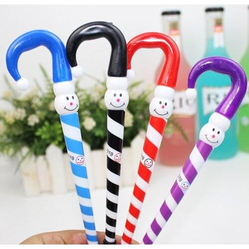 10PC Cartoon Snowman Ballpoint Pen Umbrella Shape Pen Cute Advertising Pen Prize Gift Primary School Stationery Items School
