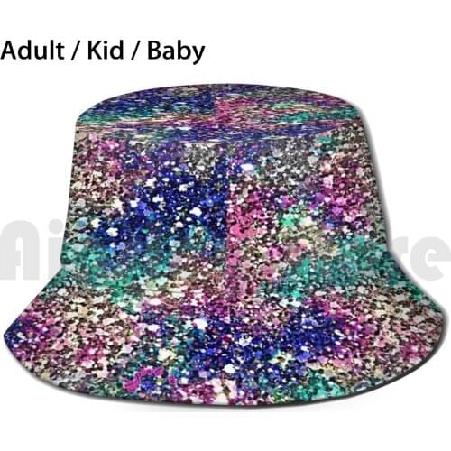 Quartz - Velvet Caviar - Holo Moonstone Marble Sun Hat Foldable UV Protection Black Marble Rose Gold Chrome Geometric