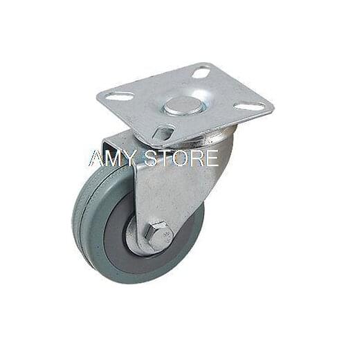 Trolley 50mm Dia Wheel Square Plate Ball Bearing Swivel Caster