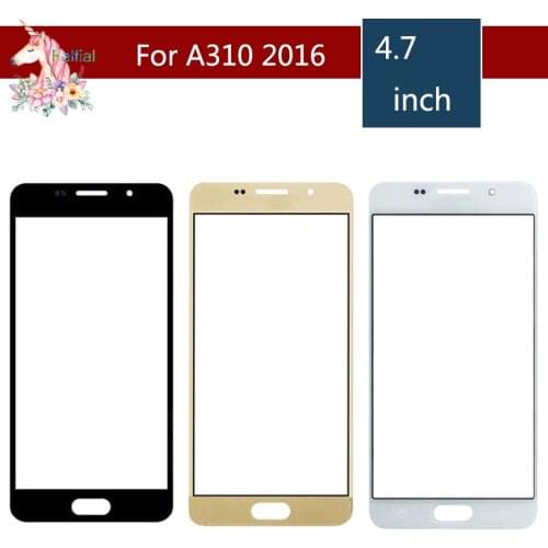 10pcs/lot For Samsung Galaxy A3 2016 A310 A310F SM-A310F A310M Front Outer Glass Lens Touch Screen Panel Replacement