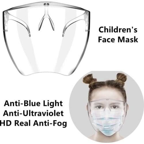Children Face Protective Mask Face Shield For Kids Facial Cover Clear HD Real Anti-fog Protective Face Shield Specialty Tools