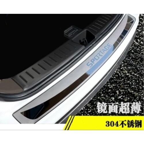 For Kia Sportage 2013-2015 protective Pad on the rear trunk Trim rear cover threshold car styling door sill Box Trim Strips